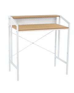 Study desk, melamine top, metal structure, oak, 80x46xH86 cm