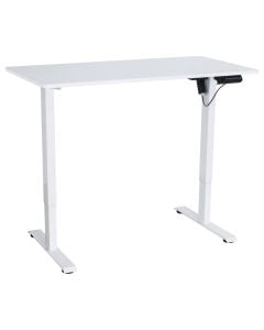 Study desk, melamine top, metalic structure, white, 120x60xH72/118 cm