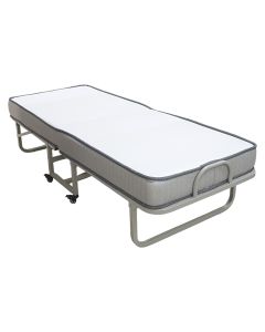 Portable bed, metal structure, grey, 75x190 cm