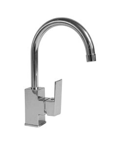 Sink mixer, "Lavello", stainless steel, silver color