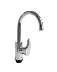 Sink mixer, "Lavello", stainless steel, silver color