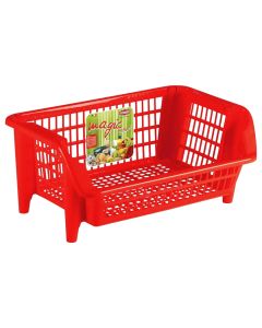 Multipurpose basket, plastic, red, 54.5x38xH24.5 cm