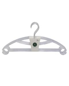 Varëse rrobash kremastar, set 5 copë, plastike, e zezë/transparente, 40.5x20 cm