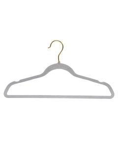 Clothes hangers, metal, silver, 5 pieces