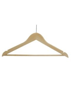 Clothes hangers, set 3 pieces, wooden, natural color