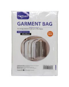 Garment bag, polyester, white, 60x90 cm