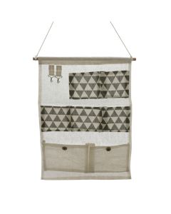 Raft magazinimi, tekstili, e bardhë/gri, 47x34.5 cm