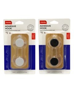 Varëse rrobash shumëfunksionale, 2 grepa, dru/metal, e bardhë/e zezë, 5x10 cm