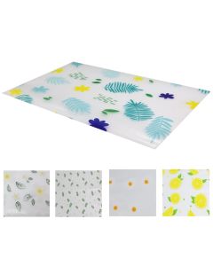 Anti-slip, set 4 pieces, plastic, clear/yellow, 30x45 cm