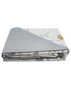 Bedlinen set, single, cotton, grey/white, 160x240 cm; 90x190+25 cm; 50x80 cm