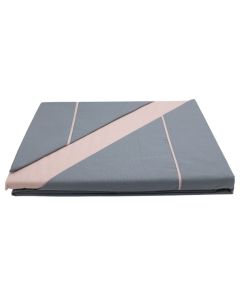 Bedlinen set, double, cotton, grey/pink, 240x240 cm; 160x190+25 cm; 50x80 cm