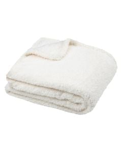 Blanket, 100% polyester, white, 130x160 cm