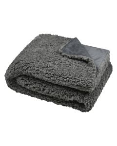 Blanket, 100% polyester, dark grey, 130x150 cm