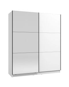 Wardrobe, Sierra, MDF, white, 179x62.5xH210 cm