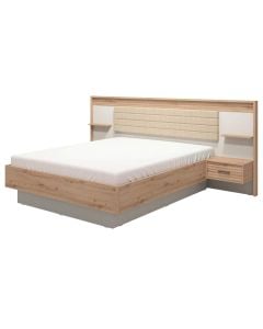 Krevat dopjo, Modena, lisi, natyrale, 268x208.5xH115.5 cm (nuk përfshihet zgara)