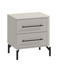 Bedside table, Serdica, MDF, white, 51.5x40xH56 cm