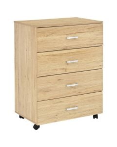 Shelf, melamine, oak, 60x40xH82.5 cm