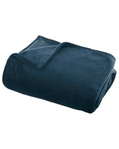 Blanket, polyester, blue, 130x180x0.6 cm