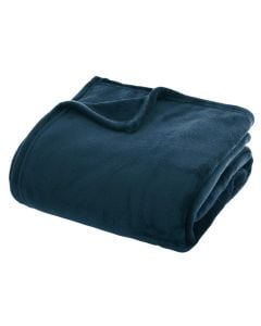 Blanket, polyester, polyester, dark blue,180x230 cm