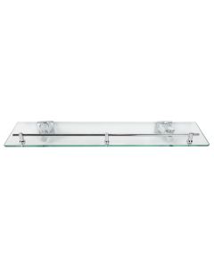 Glass Shelf 12x52cm.Zinc bracket.