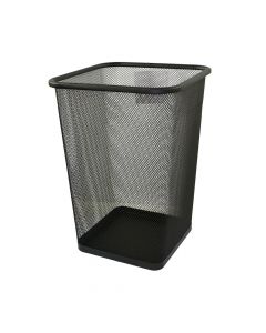 Waste paper bin, ALL 4 BATH, plastic, black, 25x25xH35 cm