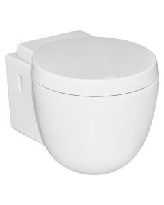 WC porcelani e varur, 49x38x28 cm,  kapak me ulje te ngandalshme, e bardhe