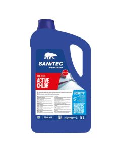 Cleaning detergent, "Sanitec", chlor for floors, 5 kg, blu,1 piece