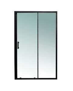 Kabinë dushi, xham 6 mm, profile alumini, e zezë mat, 120x190 cm