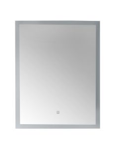 Pasqyrë me ndriçim LED, kornizë alumini, 60x80 cm