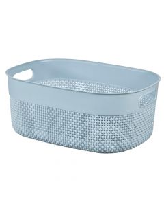 Laundry basket, Filo M, plastic, stone blue, 12lt, 38x29x15 cm