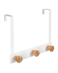 Varëse rrobash, metal/dru, e bardhë/kafe, 25x5x20 cm