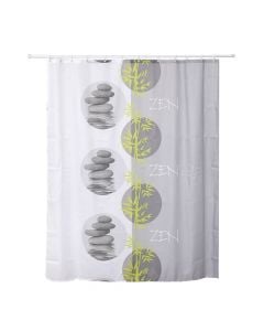 Shower curtain, Palaos, colorful, polyester, 180x200 cm + 12 plastic rings