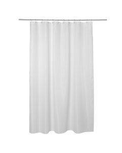 Shower curtain, polyester/polypropylene, white, 180x200 cm