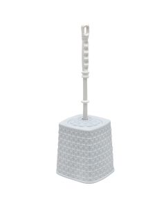 Toilet brush, Knit, plastic, white, 12.8x12.8x36 cm