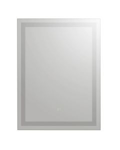 Mirror with LED, aluminum frame, touch on/off, 60x80 cm