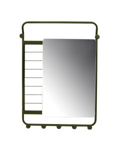 Pasqyrë me varëse rrobash, Hammer, metal i veshur, jeshile, 49.5x4.5x69.8 cm