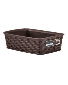 Multifunctional basket, Elegance S, plastic, moka, 20x14xH6 cm