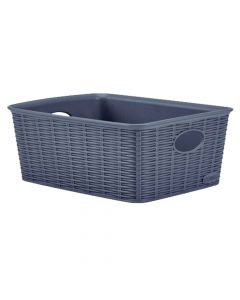 Multifunctional basket, Elegance M High, plastic, blue navy, 25x19.5xH 10 cm