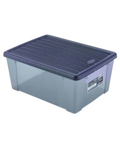 Multifunctional box, Elegance XL, plastic, blue navy, 39x29xH17 cm