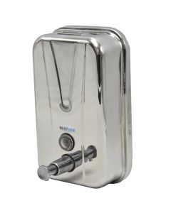Dispenser for liquid soap, 1000 ml, stainless steel, silver, 22x6x13 cm