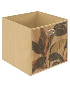 Kuti magazinimi, Blackflora, bambu/polipropilen, shumëngjyrëshe, 31x31 cm