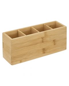 Kuti organizuese, për kozmetikë, bambu, kafe, 26x13xH24 cm
