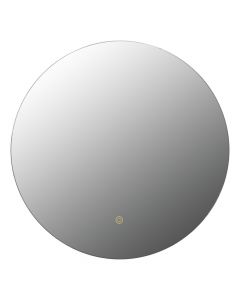 Pasqyrë ovale me ndriçim, LED, kornizë alumini, ndezja/fikja me prekje, 5 mm, 60x60 cm