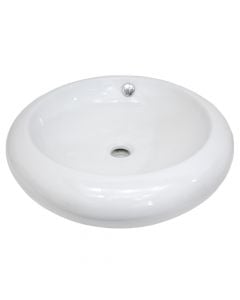 Porcelain basin, cabinet mounted, white 51.5x51.5xH13.5 cm