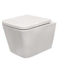 Hanging toilet, wall mounting, with cover+screws, 55x38xH47 cm