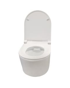 Wall mounted WC, porcelain, white, axis 18, 51x40xH47 cm