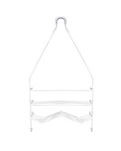 Mbajtëse shampo, 2 nivele, e varur, metal, e bardhë, 10.5x23.5xH49.5 cm