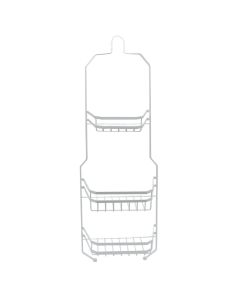 Mbajtëse shampo, 3 nivele, e varur, metal, e bardhë, 10x22xH64cm