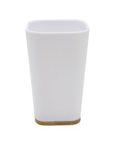 Toothbrush holder, plastic, white, 7x7xH11cm