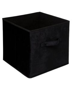 Storage box, square, polyester/polypropylene, black, 31x31xH31cm